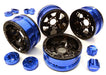 Billet Machined 6 Spoke Wheels w/ 6 Bolt S-Adapters for Most 1.9 Scale Crawler