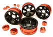 Billet Machined 6 Spoke Wheels w/ 6 Bolt S-Adapters for Most 1.9 Scale Crawler