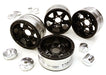 Billet Machined 6 Spoke Wheels w/ 6 Bolt S-Adapters for Most 1.9 Scale Crawler