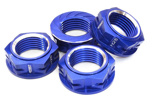 Machined Serrated 25mm Hex Wheel Nut (4) for 1/5 Losi Buggy & Monster Truck