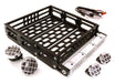 Realistic 1/10 Scale Alloy Luggage Tray 125x106x24mm with 4 LED Spot Light Set