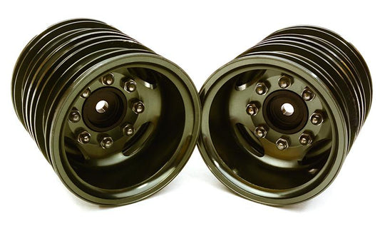 Machined Alloy T7 Rear Dually Wheel Set for Tamiya 1/14 Scale Tractor Trucks