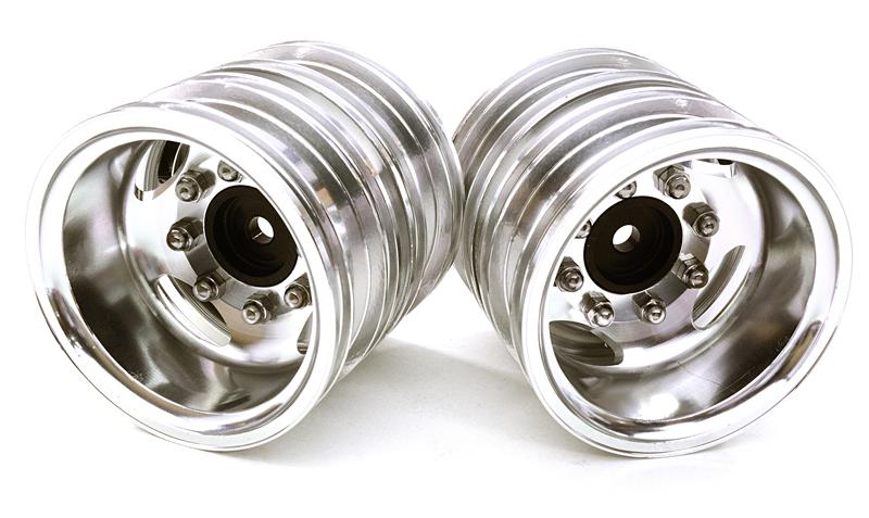 Machined Alloy T7 Rear Dually Wheel Set for Tamiya 1/14 Scale Tractor Trucks