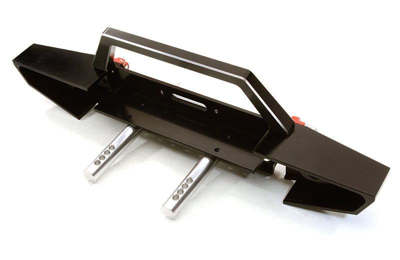 Realistic Alloy Machined Scale Front Bumper w/LED Lights for Axial 1/10 SCX10 II