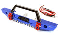 Realistic Alloy Machined Scale Front Bumper w/LED Lights for Axial 1/10 SCX10 II
