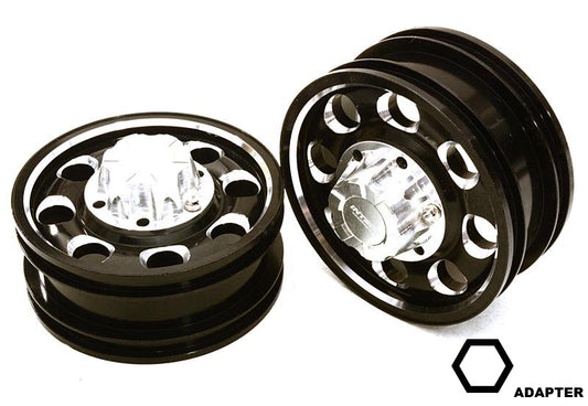 Billet Machined Alloy Front Wheel for Hex Type 1/14 Scale Trucks