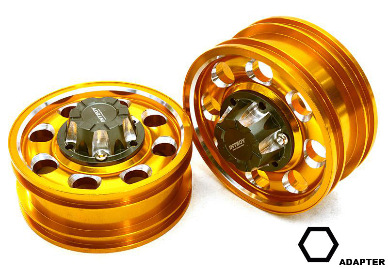 Billet Machined Alloy Front Wheel for Hex Type 1/14 Scale Trucks