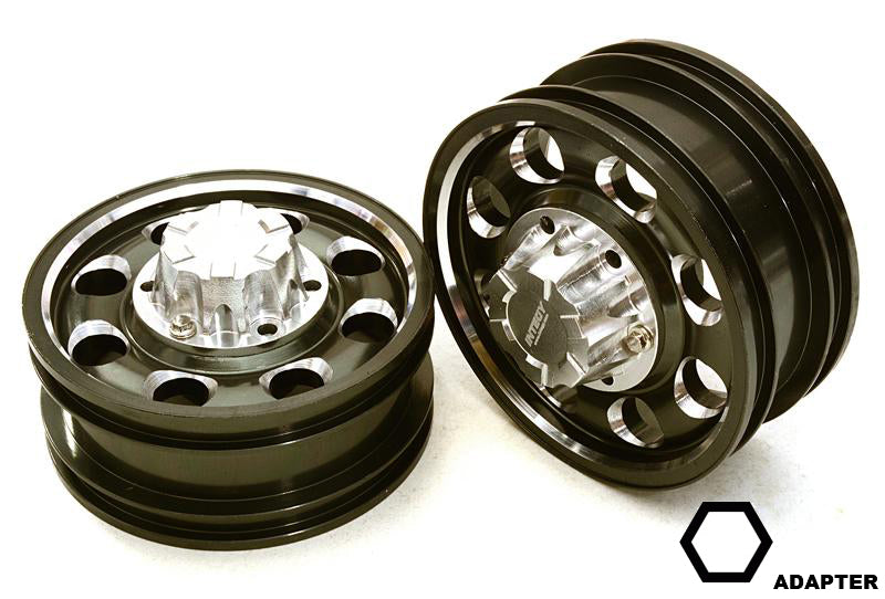 Billet Machined Alloy Front Wheel for Hex Type 1/14 Scale Trucks