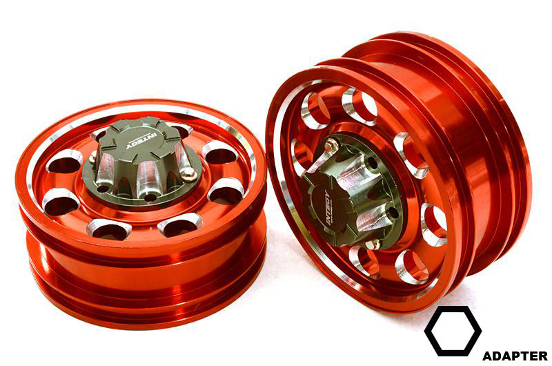 Billet Machined Alloy Front Wheel for Hex Type 1/14 Scale Trucks