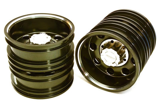 Billet Machined Alloy Rear Dually Wheel Set for Tamiya 1/14 Scale Tractor Trucks