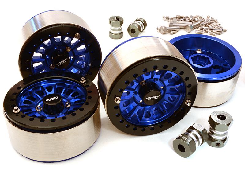 1.9 Size Machined High Mass Wheel (4) w/14mm Offset Hubs for 1/10 Scale Crawler