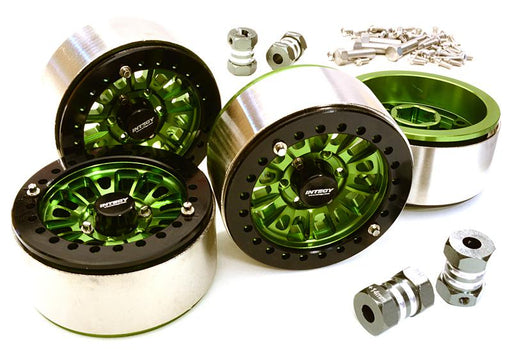 1.9 Size Machined High Mass Wheel (4) w/14mm Offset Hubs for 1/10 Scale Crawler