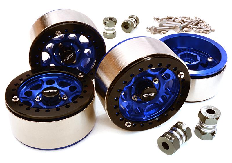 1.9 Size Machined High Mass Wheel (4) w/14mm Offset Hubs for 1/10 Scale Crawler