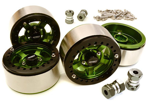 1.9 Size Machined High Mass Wheel (4) w/14mm Offset Hubs for 1/10 Scale Crawler