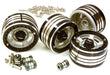 2.2x1.5-in. Machined High Mass Wheel (4) w/14mm Offset Hubs for 1/10 Crawler