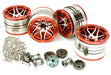 2.2x1.75-in. Machined High Mass Wheel (4) w/14mm Offset Hubs for 1/10 Crawler