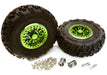 2.2x1.5-in. High Mass Alloy Wheel, Tires & 14mm Offset Hubs for 1/10 Crawler