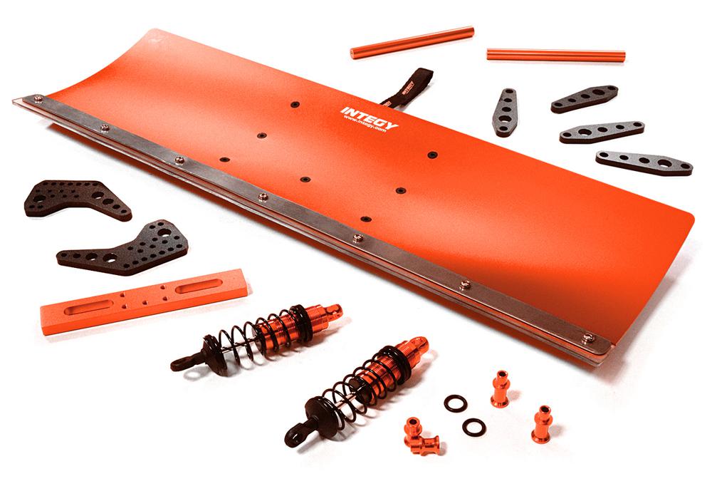 Red Alloy Machined Snowplow Kit for Traxxas 1/10 Stampede 4X4 Slash 4X4 Models