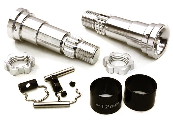 Billet Machined +12mm Ext. Stub Axles for C27070, C27071 & C27072