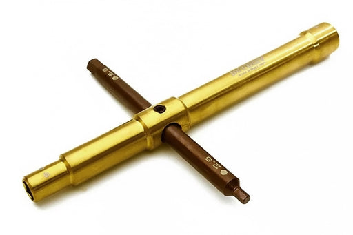 Ti-Nitride Cross Wrench 8mm & 5.5mm Socket Tool + 2.5mm & 5mm Allen Hex