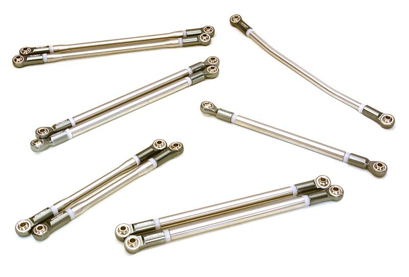 Stainless Steel Linkage Set w/ Alloy Rod Ends for Axial 1/10 SCX10 II #90046-47
