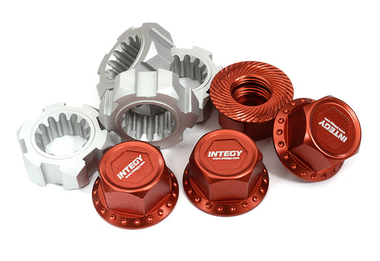 Billet Machined 24mm Wheel Adapters & 17mm Wheel Nuts for Traxxas X-Maxx 4X4