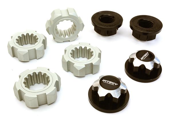 Billet Machined 24mm Wheel Adapters & 17mm Wheel Nuts for Traxxas X-Maxx 4X4