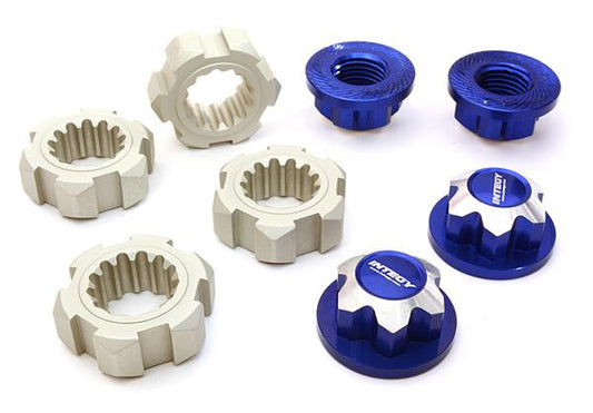 Billet Machined 24mm Wheel Adapters & 17mm Wheel Nuts for Traxxas X-Maxx 4X4