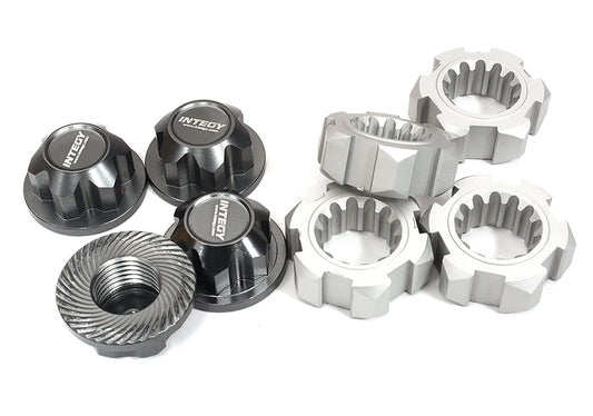 Billet Machined 24mm Wheel Adapters & 17mm Wheel Nuts for Traxxas X-Maxx 4X4