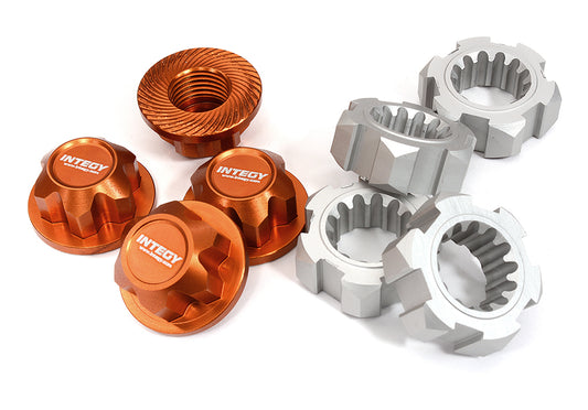 Billet Machined 24mm Wheel Adapters & 17mm Wheel Nuts for Traxxas X-Maxx 4X4