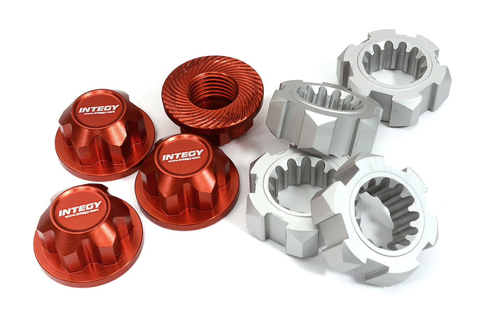 Billet Machined 24mm Wheel Adapters & 17mm Wheel Nuts for Traxxas X-Maxx 4X4