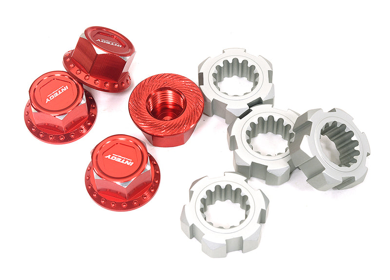 Billet Machined 24mm Wheel Adapters & 17mm Wheel Nuts for Traxxas X-Maxx 4X4