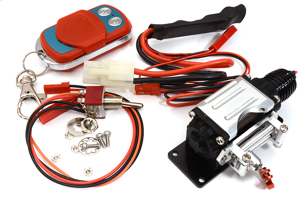 Billet Machined T3 Realistic Mega Winch w/Wireless Module for 1/10 Scale Crawler