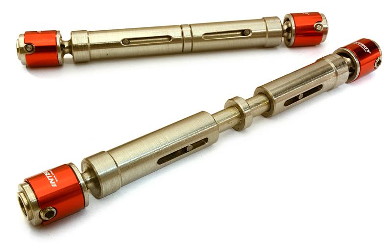 Billet Machined Steel Center Drive Shaft Set for SCX-10 Dingo, Honcho & Jeep