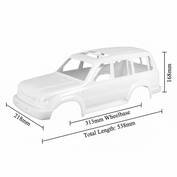 1/10 Scale TM Type LC80 Hard Plastic Body Kit 313-320mm WB