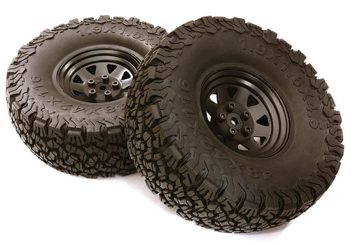 Realistic Spoke Off-Road 1.9 Size Wheel & All Terrain Tire (2) (O.D.=118mm)