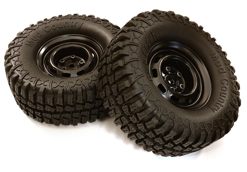 Realistic Spoke Off-Road 1.9 Size Wheel & All Terrain Tire (2) (O.D.=100mm)