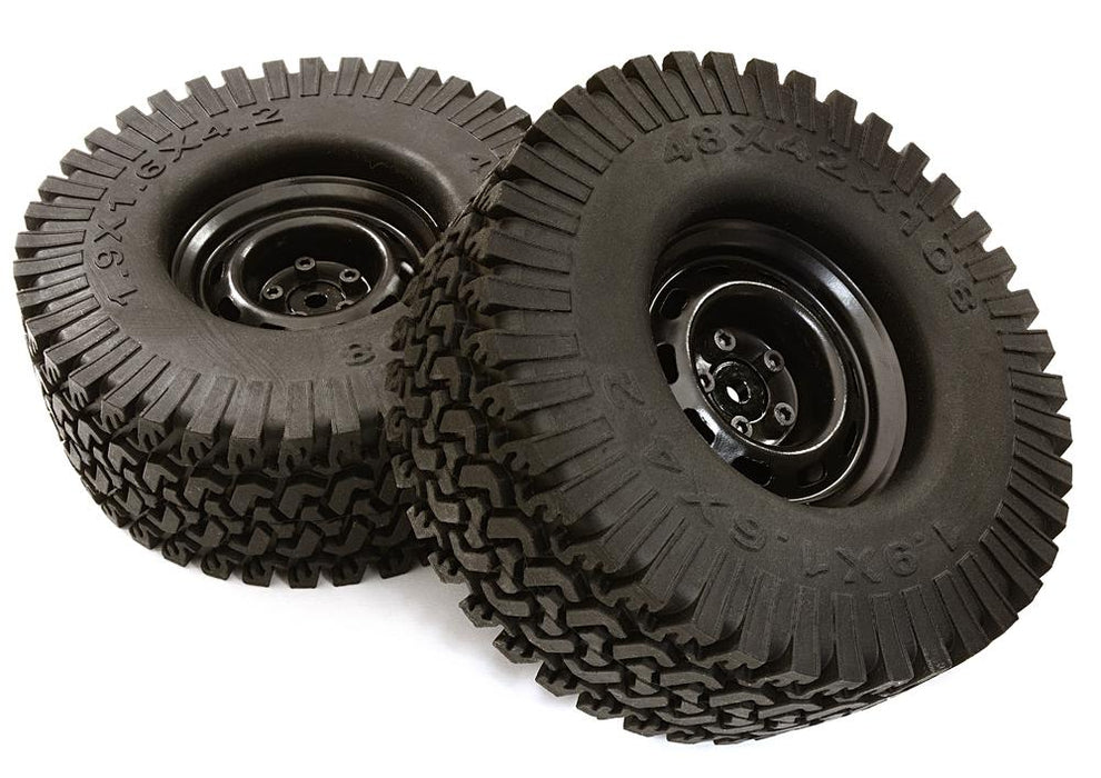 Realistic Spoke Off-Road 1.9 Size Wheel & All Terrain Tire (2) (O.D.=110mm)