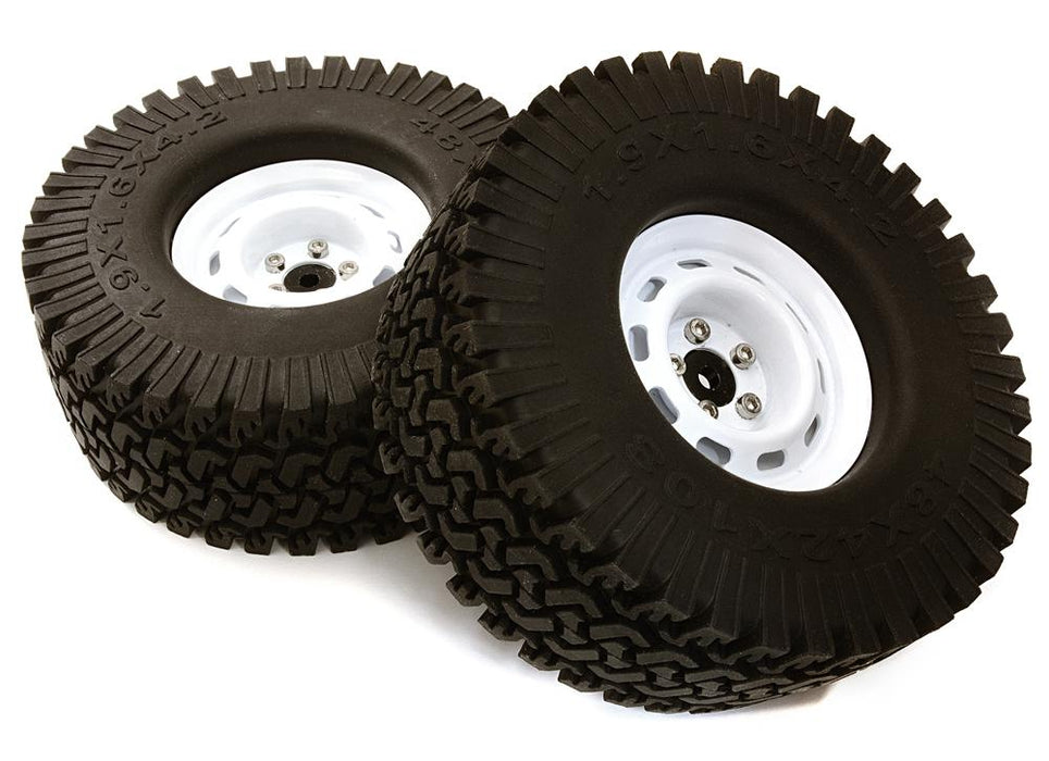 Realistic Spoke Off-Road 1.9 Size Wheel & All Terrain Tire (2) (O.D.=110mm)