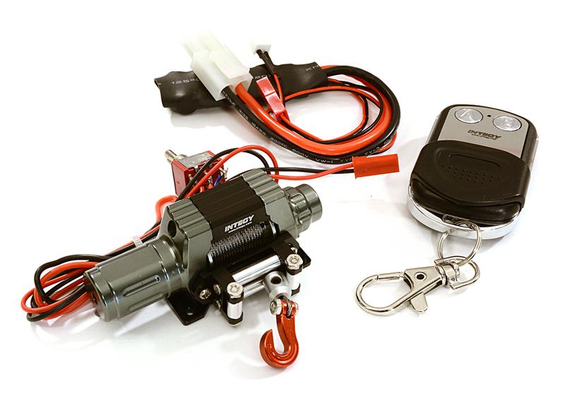 T10 Realistic High Torque Mega Winch w/ Remote for Scale Rock Crawler 1/10 Size