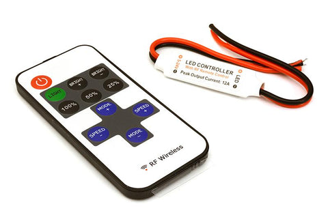 5-24VDC, 12A Inline LED Multifunction RF Wireless Controller w/ 11-key Remote