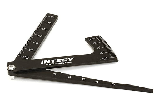 Aluminum Alloy Ruler, Ride Height 1.5-to-7mm & Camber Gauge for 1/10 TC & Drift