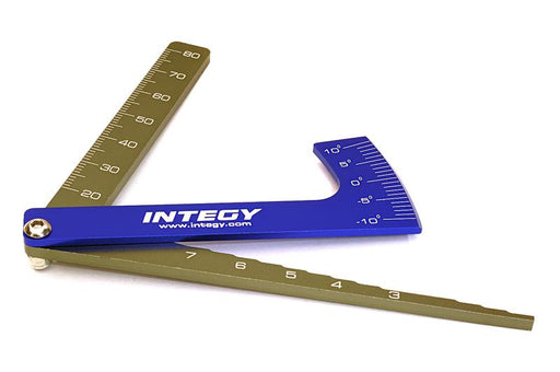 Aluminum Alloy Ruler, Ride Height 1.5-to-7mm & Camber Gauge for 1/10 TC & Drift