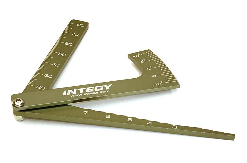 Aluminum Alloy Ruler, Ride Height 1.5-to-7mm & Camber Gauge for 1/10 TC & Drift