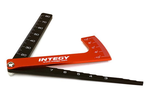 Aluminum Alloy Ruler, Ride Height 1.5-to-7mm & Camber Gauge for 1/10 TC & Drift