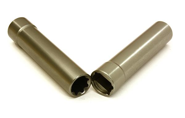 Alloy Machined 55mm Center Drive Shaft Spline Tubes for Axial 1/10 Size Off-Road