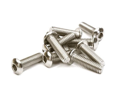 Steel 4 x 14mm Button Head Hex Screw (10) RC Hardware