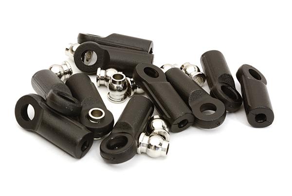 M3 Size Straight 24mm Length Ball Ends Type Tie Rod Ends, w/ 3mm Ball Links