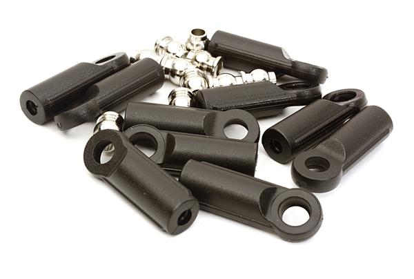 M3 Size Straight 27mm Length Ball Ends Type Tie Rod Ends, w/ 3mm Ball Links