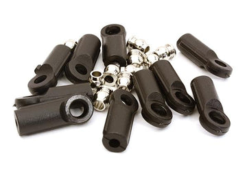 M4 Size Straight 24mm Length Ball Ends Type Tie Rod Ends, w/ 3mm Ball Links